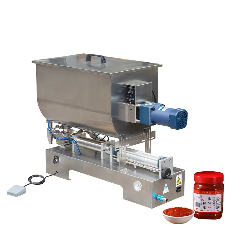 100-1000ml Pneumatic Semi-Automatic Peanut Butter Viscous Liquid Yogurt Jelly Tomato Paste Jam Sauce Honey Filling Machine