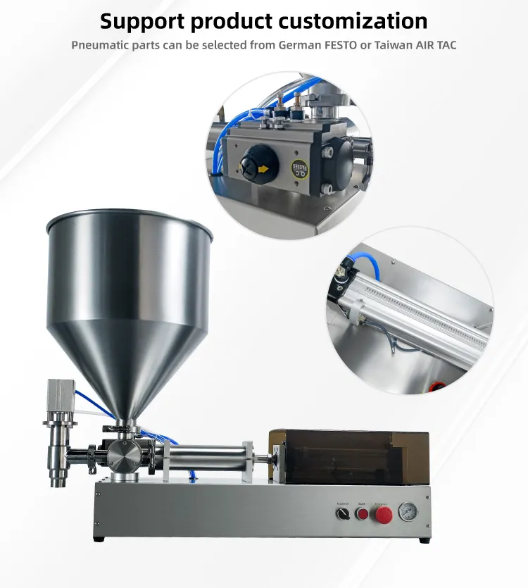 Automatic Cream Sauce Ketchup Paste Honey Jelly Yogurt Shampoo Lotion Liquid Water Bottle Servo Filling Dosing Machine Filler