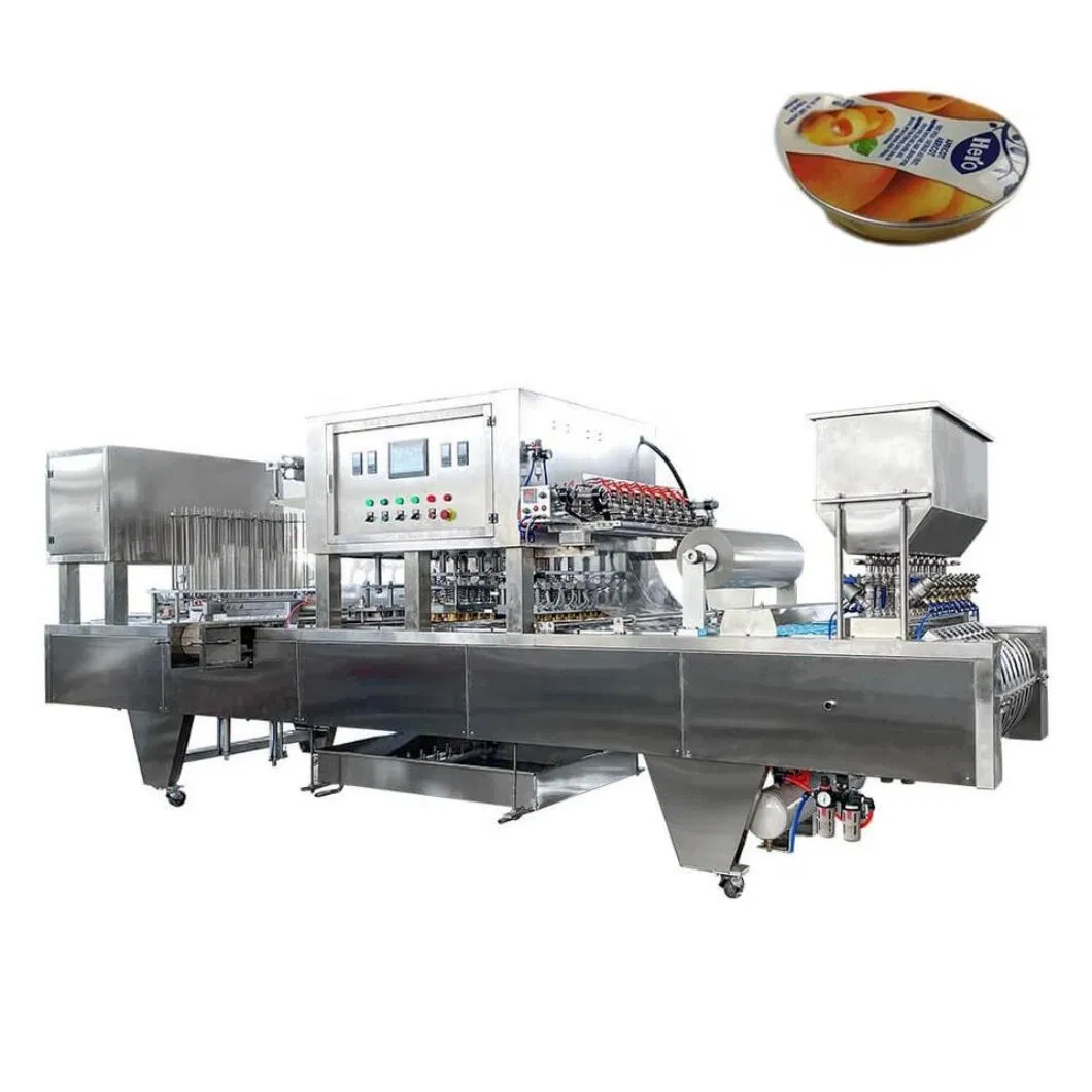 Automatic Small Plastic Tray Jelly Dipping Sauce Hummus Yogurt Cup Filling and Sealing Machine