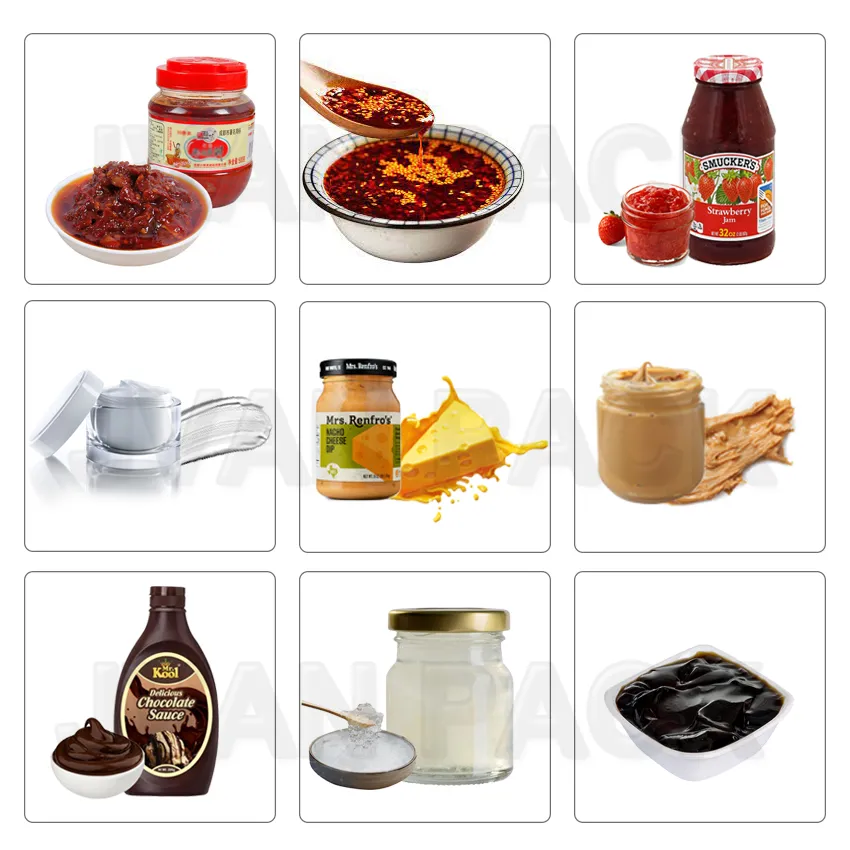 Gt4t Automatic Tomato Paste Hot Sauce Honey Jar Ketchup Jelly Filler Cream Peanut Butter Oil Jam Liquid Shampoo Filling Machine with Mixer and Heater