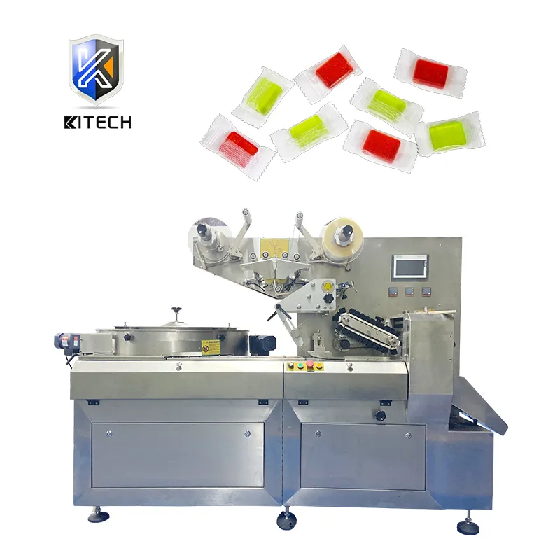 Kl-250 High Accuracy Sachet Sweet Jelly Candy Form Fill Seal Wrapping Flow Packaging Packing Filling Sealing Machine with CE Certificate