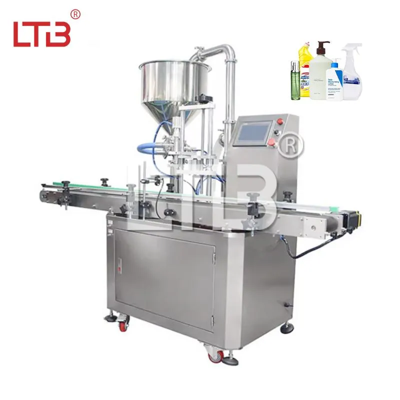 Multi-Head Production Filling Line Hair Wax Lotion Gel Petroleum Jelly Essential Oil Capping and Labeling Stainless Steel Automatic Machine