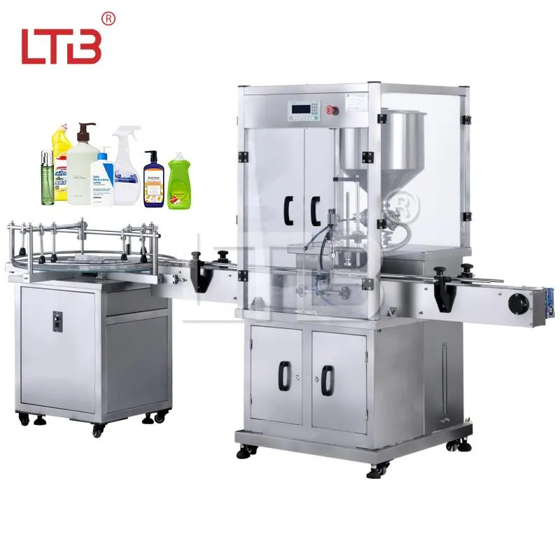 Multi-Head Production Filling Line Hair Wax Lotion Gel Petroleum Jelly Essential Oil Capping and Labeling Stainless Steel Automatic Machine