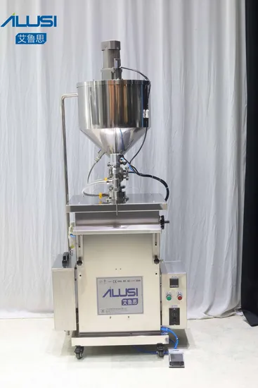 Semi Automatic Single Head Jelly Oil Paste Hot Filling Machine with Heating Tank and Mixing System