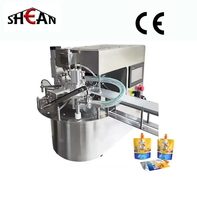 Viscous Liquid Filling System Mayonnaise Jam Honey Jelly Spout Pouch Filling Capping Machine