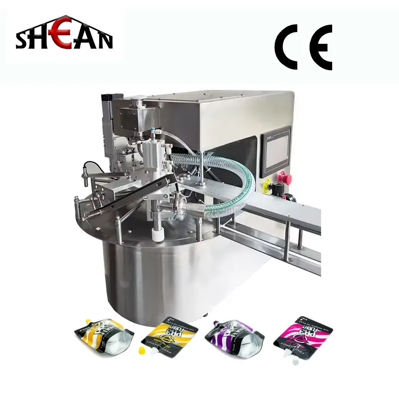 Viscous Liquid Filling System Mayonnaise Jam Honey Jelly Spout Pouch Filling Capping Machine